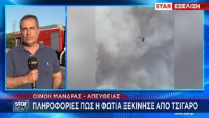 Φωτιά Στην Οινόη Αττικής