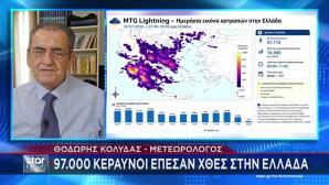 Καιρός: Έπεσαν 97.000 κεραυνοί – Επιστρέφουν τα 35άρια