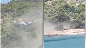 Σπέτσες: Ελικόπτερο Προσγειώθηκε Σε Παραλία Με Λουόμενους
