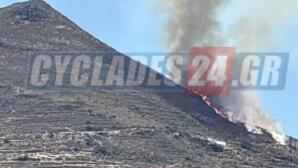 Φωτιά Τώρα Στις Λεύκες Πάρου - Σηκώθηκαν 6 Εναέρια Μέσα