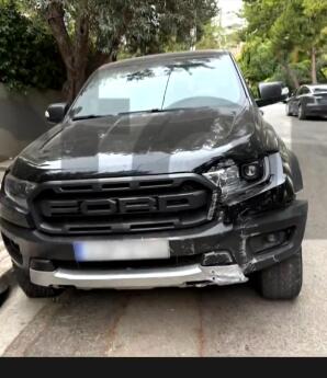 αυτοκίνητο Μπισμπίκη μετά τις ζημιές