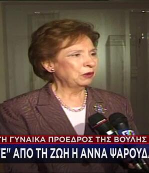 Πέθανε η Άννα Μπενάκη Ψαρούδα