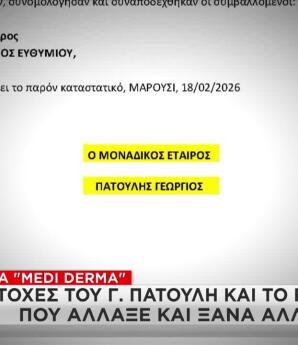 Έγγραφο για εταιρεία Πατούλη