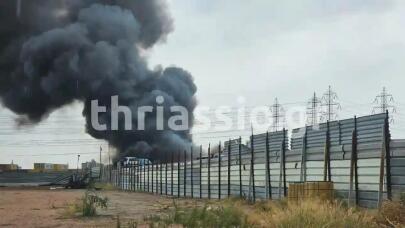 Μεγάλη Φωτιά Σε Εργοστάσιο Στον Ασπρόπυργο