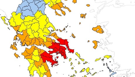 χάρτης κινδύνου πυρκαγιάς