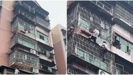 Βίντεο Με Διάσωση Παιδιού Που Κρέμεται Από Τα 21 Μέτρα