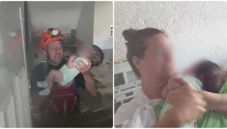 Πλημμύρες Βίντεο: Διασώστης ΕΜΑΚ Απεγκλωβίζει Βρέφος