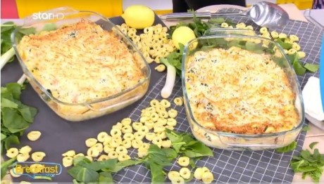 Συνταγή Για Σουφλέ Με Τορτελίνια Και Σπανάκι