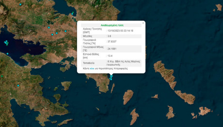 Σεισμός Τώρα στην Αρτέμιδα