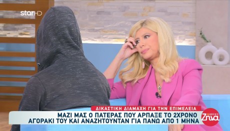 Τι ισχυρίζεται ο πατέρας που άρπαξε τον δίχρονο γιο του