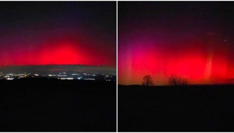 Το Βόρειο Σέλας Ορατό Στην Κεντρική Μακεδονία