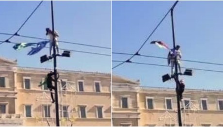 Συνελήφθη Παλαιστίνιος που ανέβασε σημαία της χώρας του στο Σύνταγμα