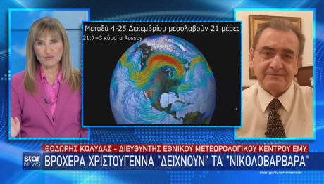 Kαιρός: Βροχερά Χριστούγεννα «δείχνουν» τα «Νικολοβάρβαρα»