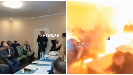 Απίστευτο Βίντεο: Πέταξε Χειροβομβίδες Σε Δημοτικό Συμβούλιο