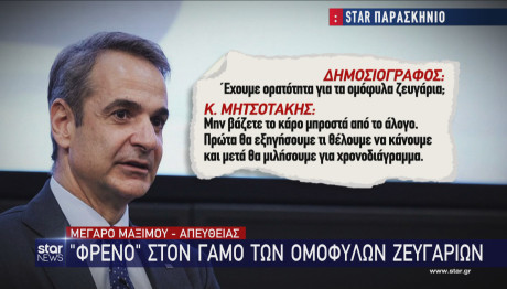 Μητσοτάκης γάμος ομόφυλων ζευγαριών