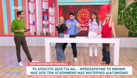 Το Aπόλυτο MasterChef Quiz Στο Breakfast@star!