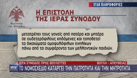 επιστολή Ιεράς Συνόδου