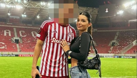 Η Εντυπωσιακή Μελαχρινή Στο Πλευρό Παίκτη Του Ολυμπιακού