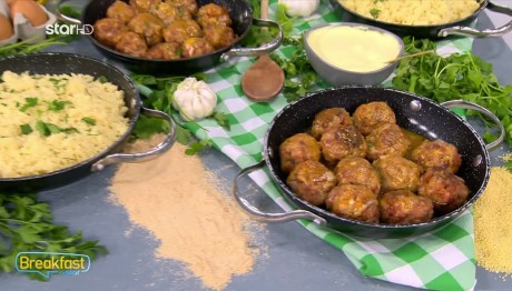 χοιρινά κεφτεδάκια με κουσκούς