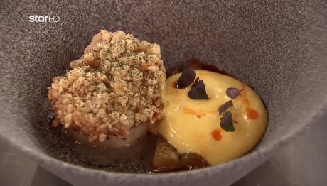 MasterChef: Χτένια Καρμπονάρα Με Λευκά Σπαράγγια