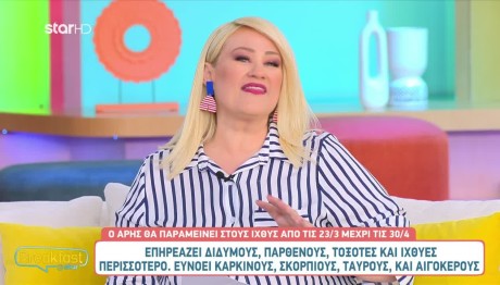 Άση Μπήλιου 22/3/24: Οι προβλέψεις για όλα τα ζώδια