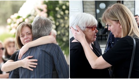 Κηδεία Γιάννη Φέρτη: Συντετριμμένη Η Μαρίνα Ψάλτη