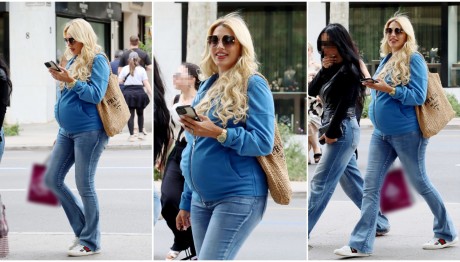 Κωνσταντίνα Σπυροπούλου: Ψώνια στο κέντρο με casual look και shopper Prada