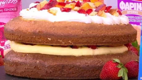 Συνταγή Για Cake Λεμονιού Με Κρέμα Chessecake