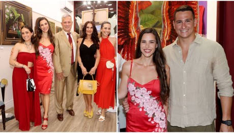 Ιζαμπέλλα Φούλοπ: Mε τον Γ. Δερβίση στα εγκαίνια της gallery του μπαμπά της