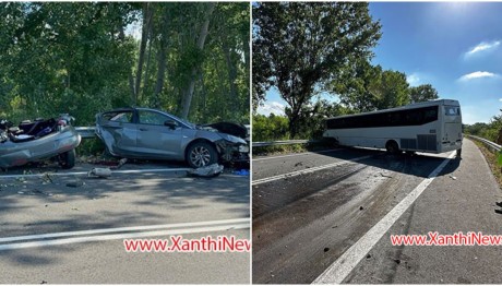 Ξάνθη: Σφοδρή σύγκρουση αυτοκινήτου με λεωφορείο- Τέσσερις νεκροί
