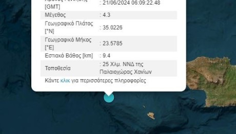 Σεισμός Τώρα Στην Κρήτη - Ταρακουνήθηκαν Τα Χανιά