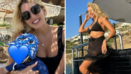 Κωνσταντίνα Σπυροπούλου: Με τον γιο της Βλάσση στην παραλία