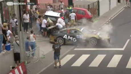 Τροχαίο Στο Ράλι Μαδέιρα - Αυτοκίνητο Έπεσε Πάνω Σε Θεατές