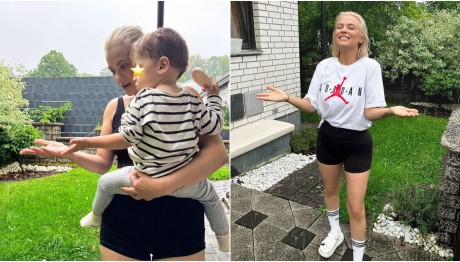 Λάουρα Νάργες: Στη βροχερή Γερμανία με τον γιο της, Αλέξανδρο