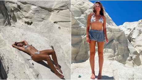 Κατερίνα Παπουτσάκη: Από την Κρήτη στη Μήλο- Με το μαγιό της στο Σαρακίκινο