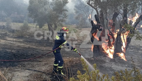 Αναζωπυρώθηκε Η Φωτιά Στο Ρέθυμνο - Ήχησε Το 112