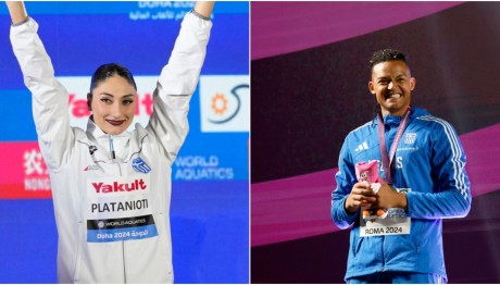 Καραλής και Πλατανιώτη Σημαιοφόροι της Ελλάδας στην Τελετή Λήξης