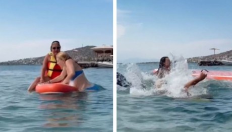 Σαμαρά, Καρύδη,Κωνσταντινίδου Προσπαθούν Να Ανέβουν Σε SUP