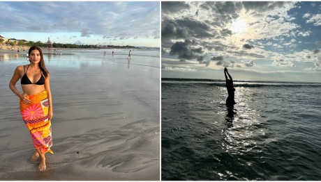 Σταματίνα Τσιμτσιλή: Οι φωτογραφίες από τη Σιγκαπούρη,  με μαγιό και παρεό