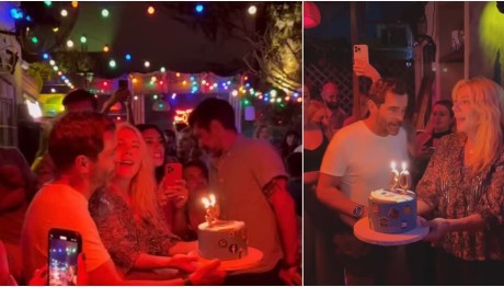 Μαζί σε πάρτυ γενεθλίων Καρύδη, Σαμαρά, Μαρκουλάκης, Αυγουστίδης & Μαρίνος