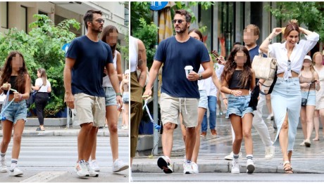 Μάζης - Μαγγίρα: Mε τις κόρες τους, Ανδριάνα και Καλλινίκη, στην Αθήνα