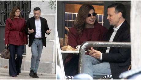 Δούκας- Πολυτάνου: Η βόλτα τους στο κέντρο, λίγες μέρες πριν τον γάμο τους