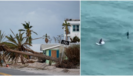 Τυφώνας Μίλτον: Σώθηκε Πάνω Σε Ψυγείο 50 Χλμ Από Την Ακτή