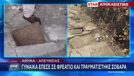 Γυναίκα Έπεσε Σε Φρεάτιο Στην Κωνσταντινουπόλεως