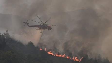 Φωτιά Στην Κερατέα - Επιχείρησαν Και Ελικόπτερα