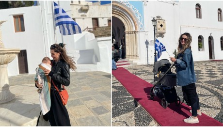Βασιλική Τρουφάκου: Στην Τήνο με τον 5 μηνών γιο της