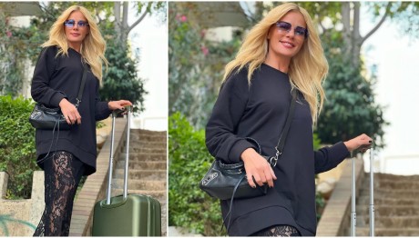 Ζέτα Μακρυπούλια: Το casual glam look της πριν φύγει εκδρομή