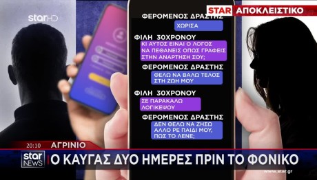 Αγρίνιο: Τα Μηνύματα Του 43χρονου Πριν Το Έγκλημα