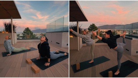 Χριστίνα Μπόμπα: Κάνει yoga στο μπαλκόνι της την ώρα του ηλιοβασιλέματος