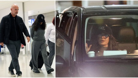 Salma Hayek: Η άφιξή της στο «Ελ.Βενιζέλος»- Με γκρι deux pieces και jockey